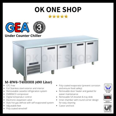 Jual Gea Stainless Steel Under Counter Chiller 4 Pintu M Rw6t4hhhh