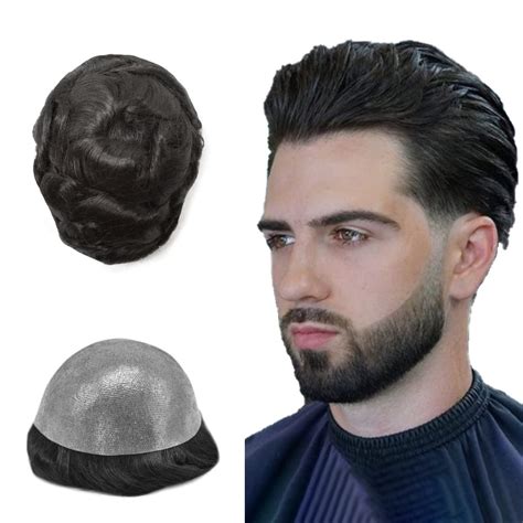 Amazon Hair System For Men Toupee European Human Hair Pieces 0