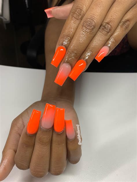 Loving this bright neon orange : r/Nails