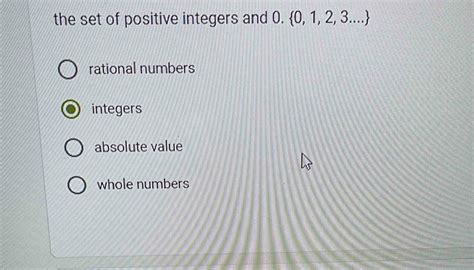 Solved The Set Of Positive Integers And 0 0 1 2 3 Rational