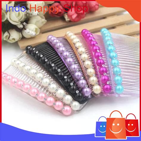 Jual Sirkam Plastik Mutiara Hair Comb Sirkam