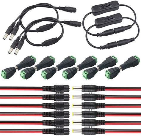 QitinDasen 2 1 X 5 5mm DC Power Connector Kit 6 Pairs 12V 24V DC Power