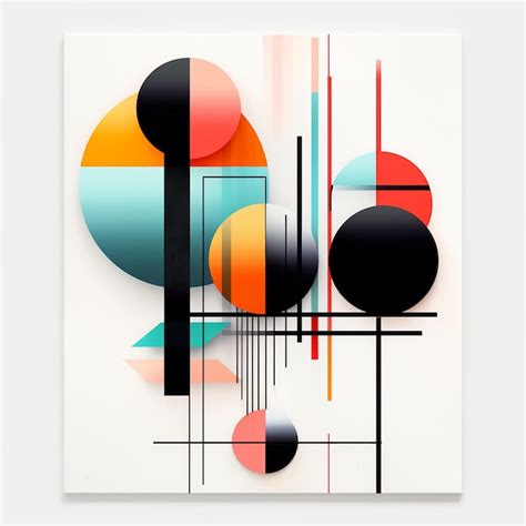 Premium Ai Image A Painting Of A Colorful Abstract Art With Circles