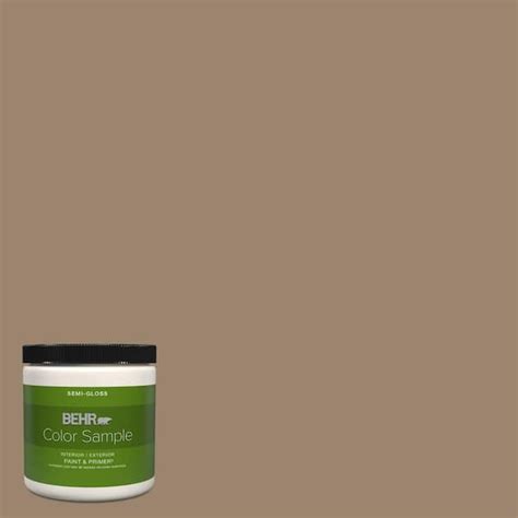 BEHR PREMIUM PLUS 8 Oz MQ2 48 Sturdy Brown Semi Gloss Interior