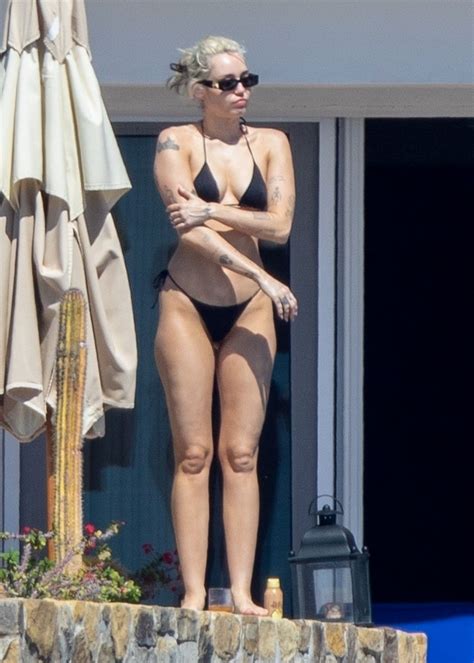 Miley Cyrus In A Bikini In Cabo San Lucas 02 25 2022 CelebMafia