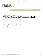 This Face Changes The Human Story Pdf 5 12 2016