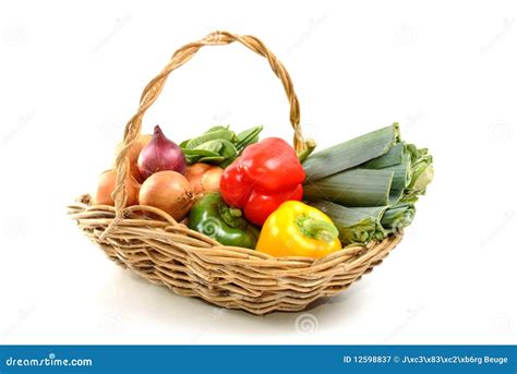 Organic Fresh Vegetable In A Basket Stock Image Image Of Organic