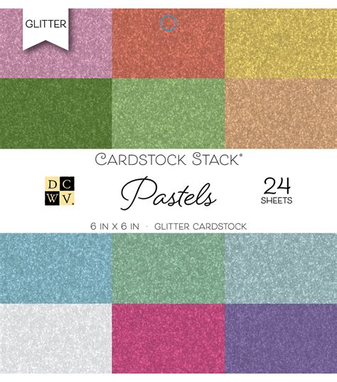 Dcwv Pack X Glitter Cardstock Stacks Pastels Joann