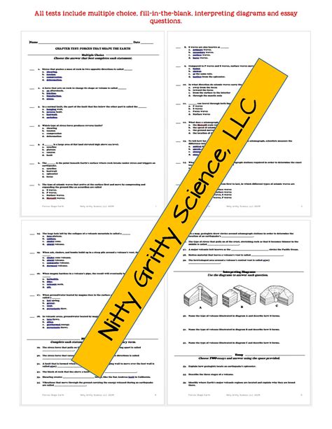 Forces That Shape Earth Earth Science Notes Powerpoint And Test