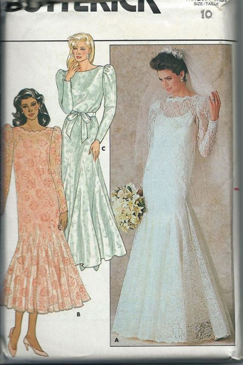 Bridal Gown Bridesmaid Mother Of Bride Dress Pattern Butterick 4414