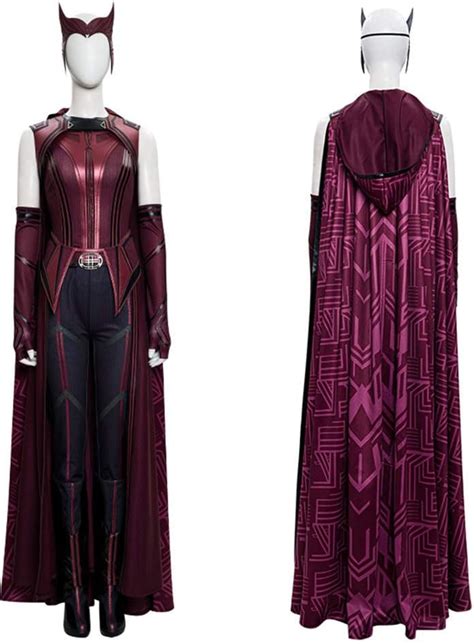 Amazon Wanda Maximoff Disfraz De Traje Rojo Traje De Bruja