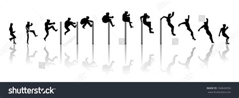 Man Sequence Jumping Wall Stock Vector (Royalty Free) 104644556 ...