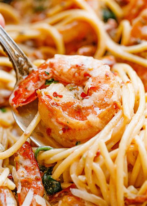 Creamy Mozzarella Shrimp Pasta Recipe Shrimp Pasta Recipe — Eatwell101