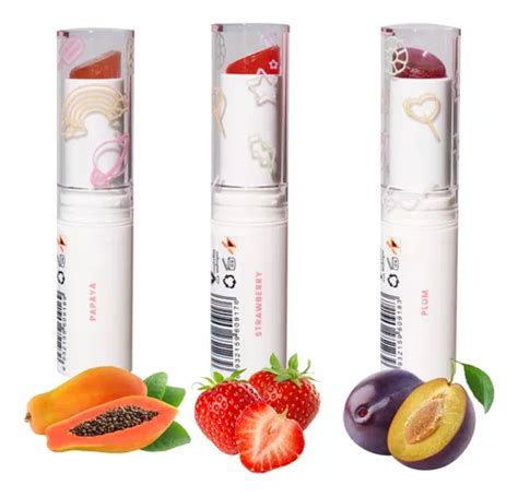 Kit 3 Sabores Jelly Balm Labial Melu Ruby Rose Hidratante MercadoLivre