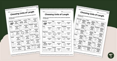 Choosing Units Of Measurement Length Worksheets Differentiated