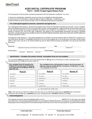 Fillable Online ACES Trusted Agent Form Fax Email Print PdfFiller
