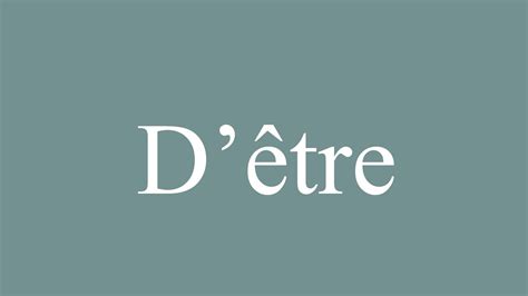 How To Pronounce D Tre To Be Correctly In French Youtube