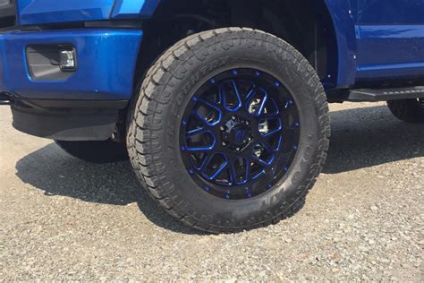 XD SERIES XD820 GRENADE Wheels Satin Black With Blue Face Rims