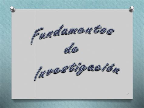 PPT Fundamentos de Investigación PowerPoint Presentation free