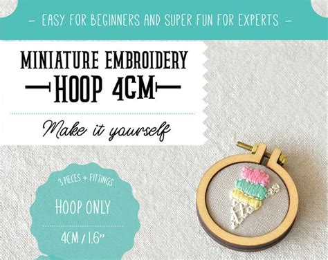 Mini EMBROIDERY HOOps DIY Craft Kits By Dandelyne On Etsy