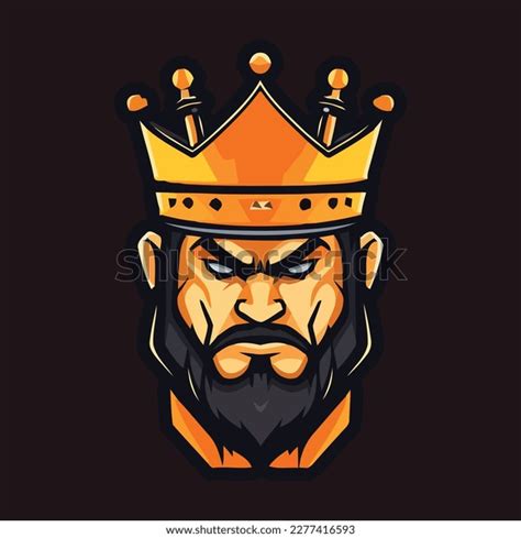 Angry King Face Esport Logo Vector Stock Vector (Royalty Free ...