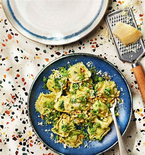 Tortelloni With Minty Pea Pesto Recipe Sainsbury`s Magazine