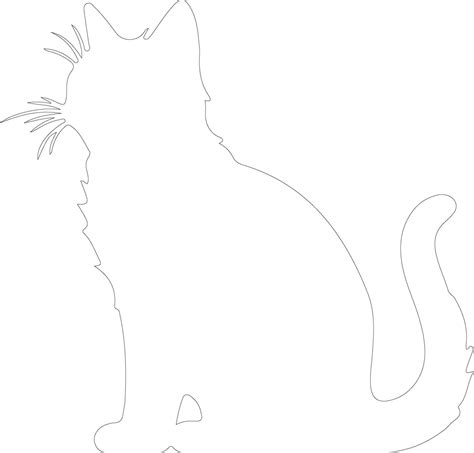 Bambino Cat outline silhouette 38492277 Vector Art at Vecteezy