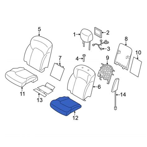 Nissan Oe Lb A Front Left Seat Cushion Pad