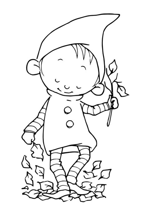 duende otoño Coloring pages Christmas coloring pages Digi stamps