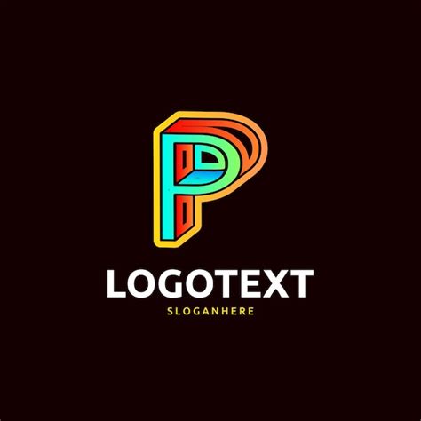 Logotipo De La Letra P Vector Premium