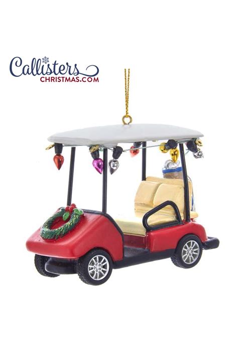 Personalized Golf Cart With Wreath Ornament Golf Carts Golf Ts