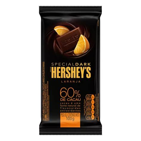 Chocolate Amargo 60 Cacau Laranja Special Dark Hershey S Pacote 100 G