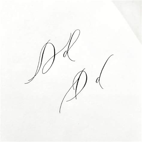 How To Write Calligraphy Letter D Blue Skies Lettering