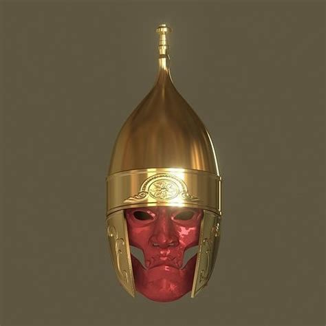 Persian Immortals - Mesopotamia style War Helmet with Face Mask 3D ...