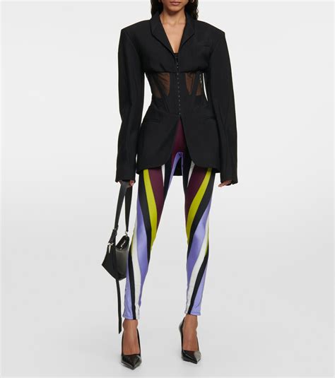 Mugler Printed High Rise Leggings Mugler