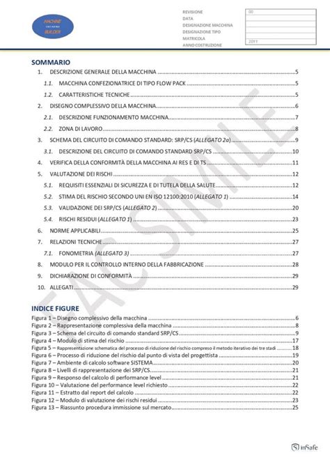 Documentazione Tecnica Macchinari Manuale Istruzioni Fascicolo