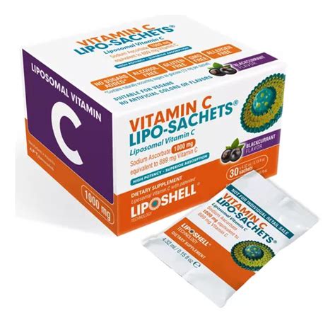 Lipo Sachets Vitamina C Liposomal Mg Sabor A Grosella Env O Gratis