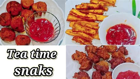 Tea Time Snack Recipes Ll Onian Pakodi Ll Ravva Bonda Ll Banana Fry Ll