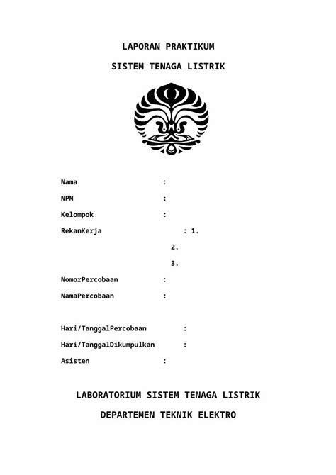 Docx Format Cover Laporan Praktikum 2015 Dokumen Tips