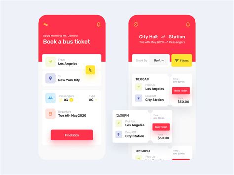 Bus Ride Booking App - Free Sketch Resource | Sketch Elements