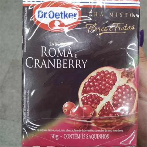 Chá Dr Oetker Cranberry chá de flores e frutas Review abillion