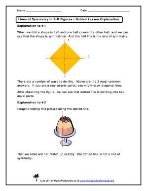 Fillable Online Lines Of Symmetry In Two Dimensional Figures Guided