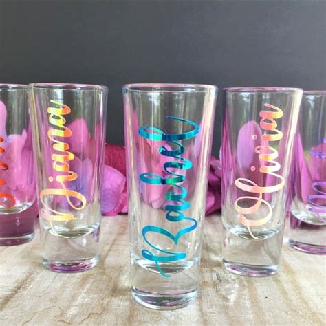 Personalized Shot Glasses Bachelorette Party Custom Shot Etsy