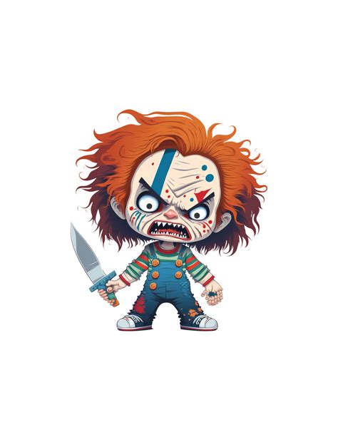 Chucky Doll, Halloween, Horror, Cartoon Chucky, Digital Download File, Sublimation, DFT, Heat ...