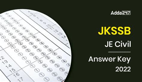 Jkssb Je Civil Answer Key 2022 Released Objection Link Starts From 10 Dec