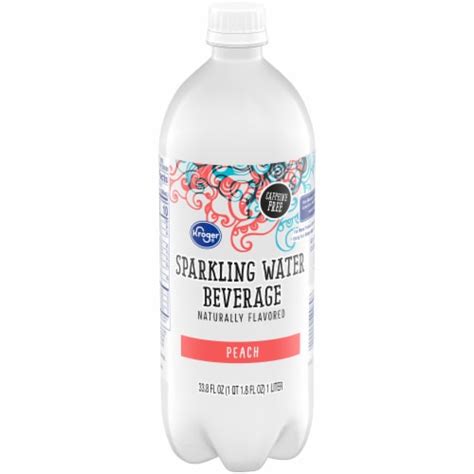 Kroger® Peach Flavored Sparkling Bottled Water, 1 liter - Fred Meyer