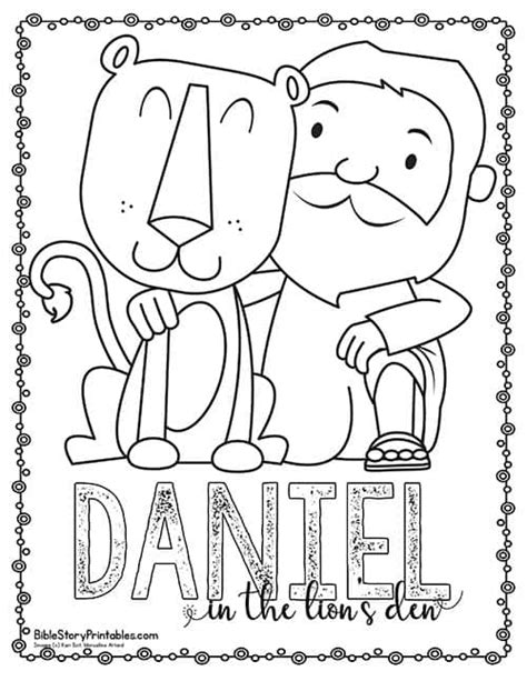 Daniel And Lions Den Coloring Page Preschool Coloring Pages