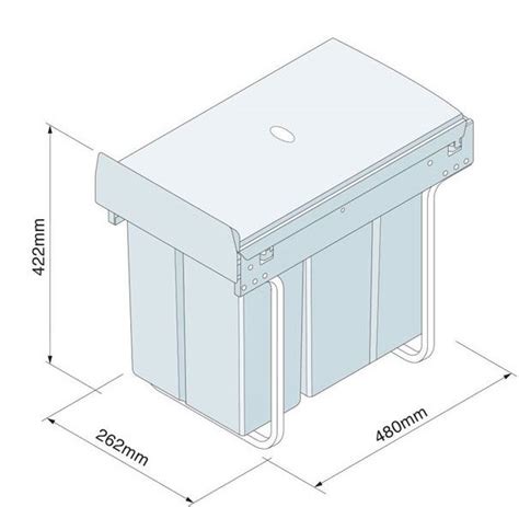 Pull Out 2 Bin Waste Bin For 300mm Unit Custom Made Kitchens