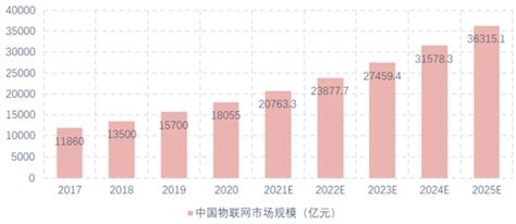 2021 2025年中国及全球物联网市场规模预测分析 三个皮匠报告