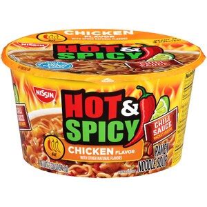 Nissin Hot Spicy Chicken Flavor Ramen Noodle Soup Oz